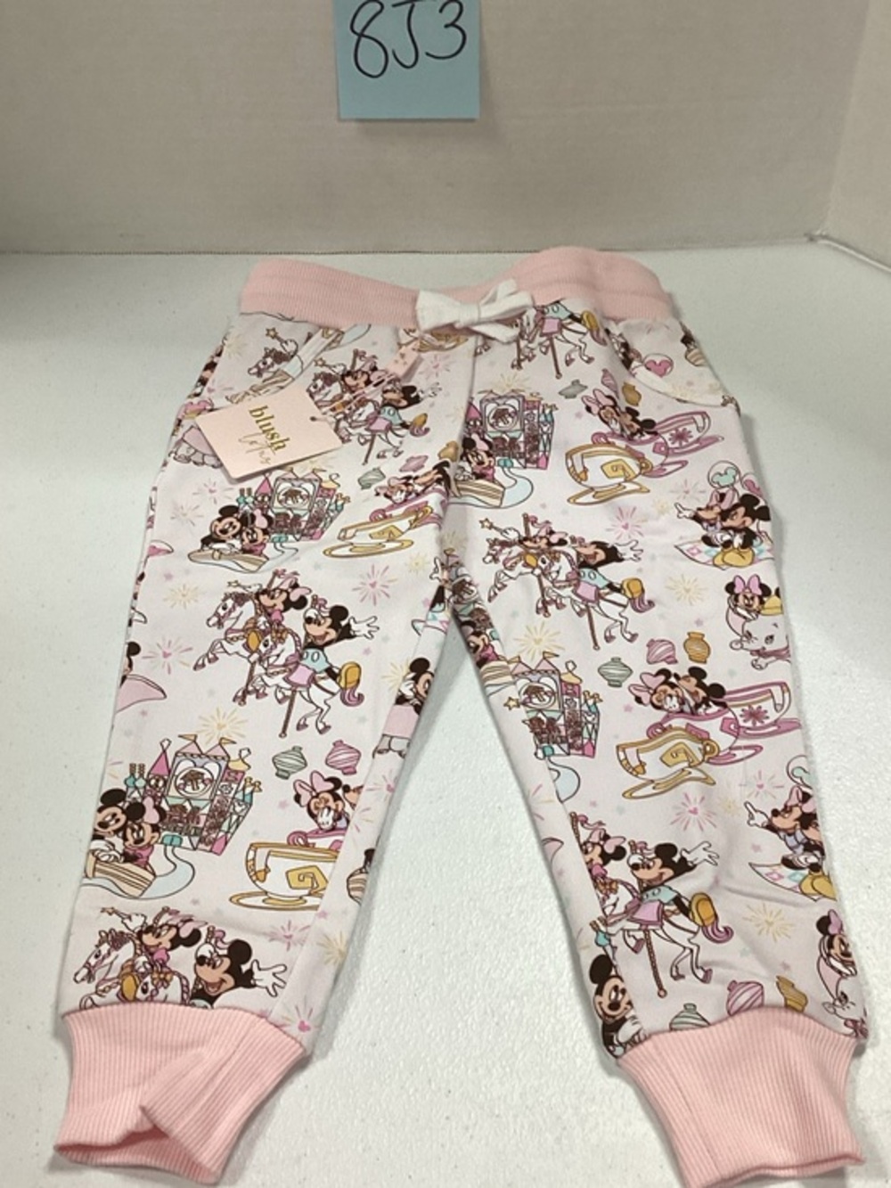Blush Pink Minnie Mouse Carousel Jogger Pants
